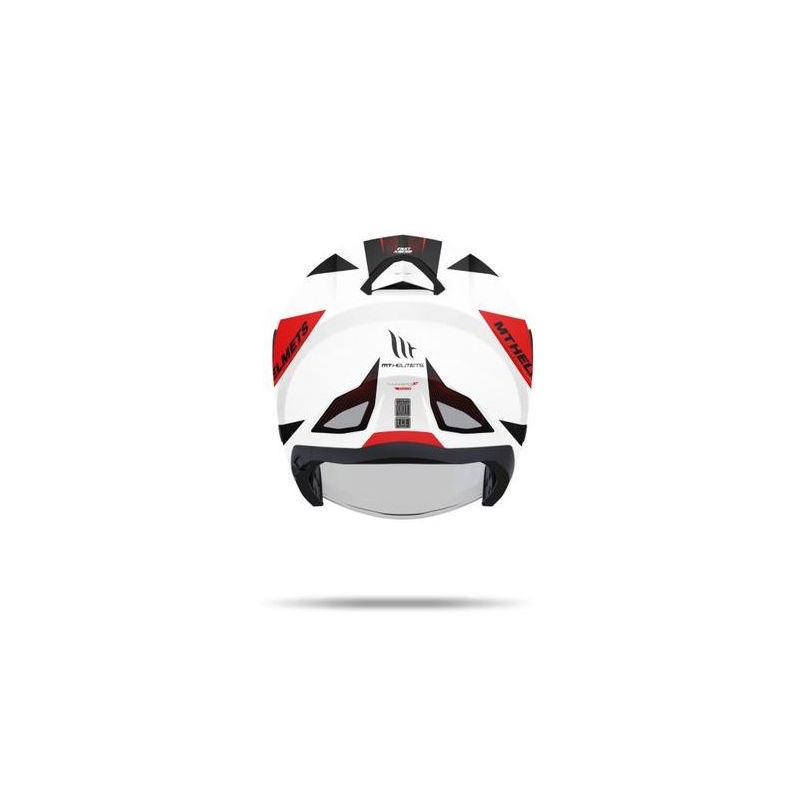 Offener Motorradhelm MT Thunder SV Jet Wing weiß-rot
