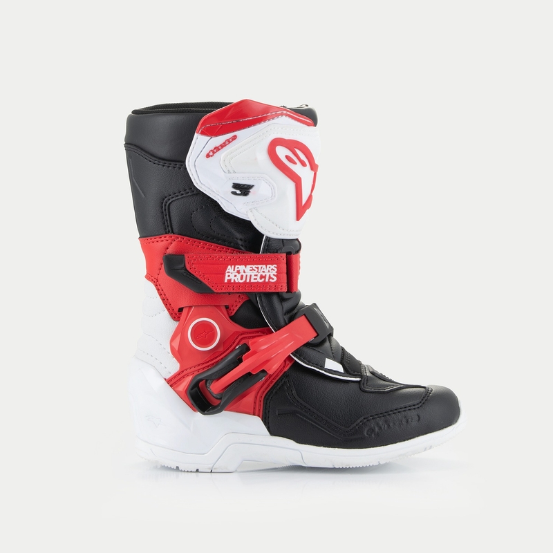Motorradstiefel Alpinestars Tech 3S Kinder Schwarz-Weiß-Rot