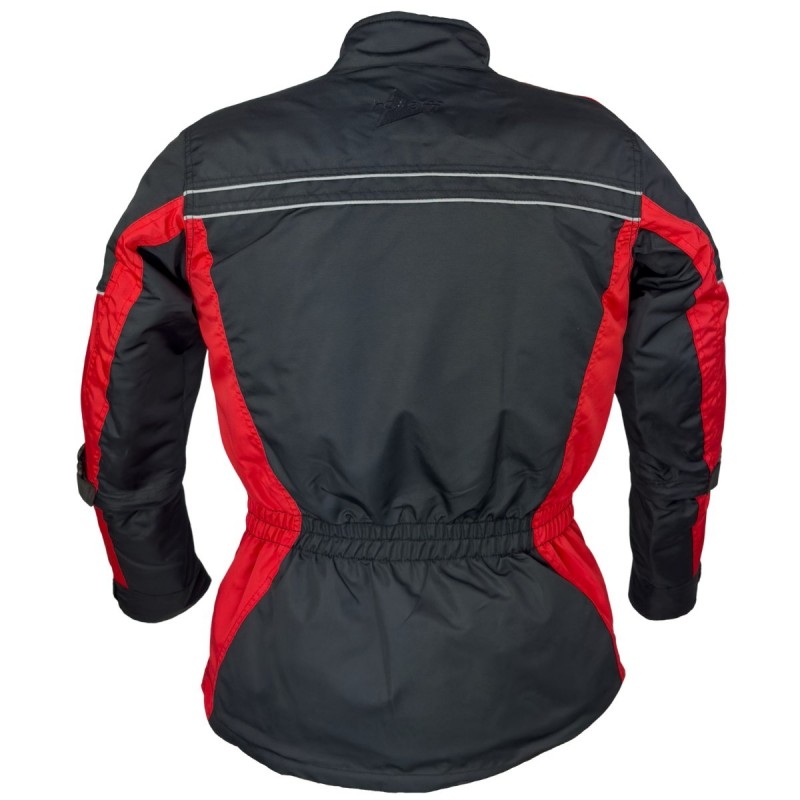 Kinder-Motorradjacke Roleff Taslan schwarz-rot