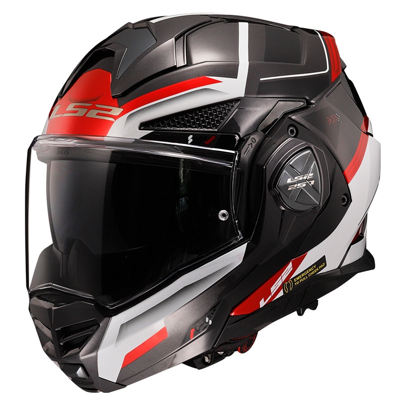 Překlápěcí helma na motorku LS2 FF901 Advant X Spectrum černo-bílo-červená