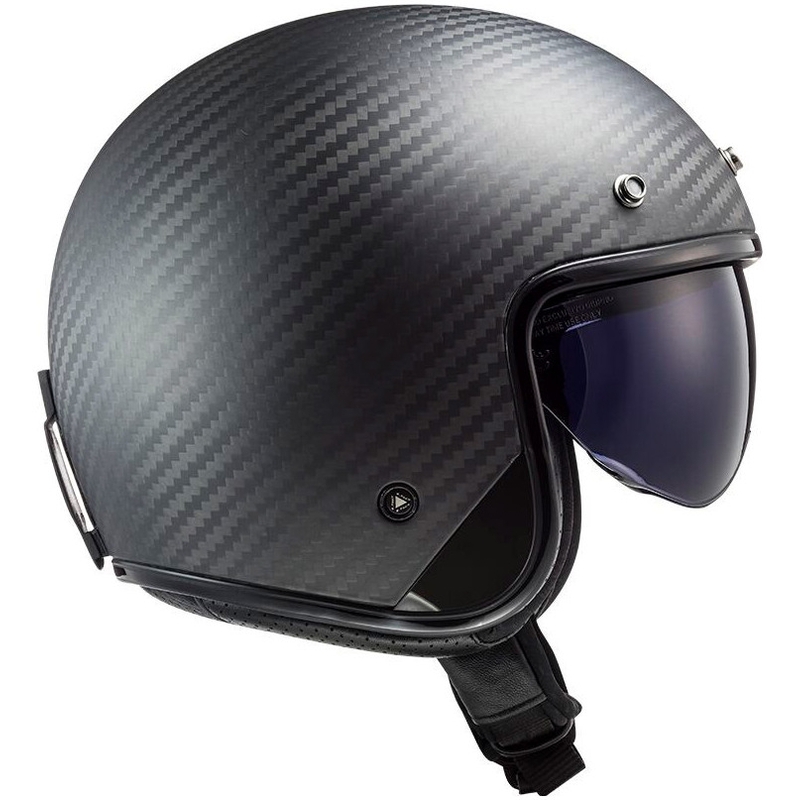 Jet-Motorradhelm LS2 OF601 Bob II Carbon Solid schwarz matt