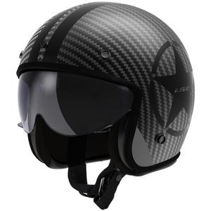 Otevřená helma na motorku LS2 OF601 Bob II Carbon Star černá matná