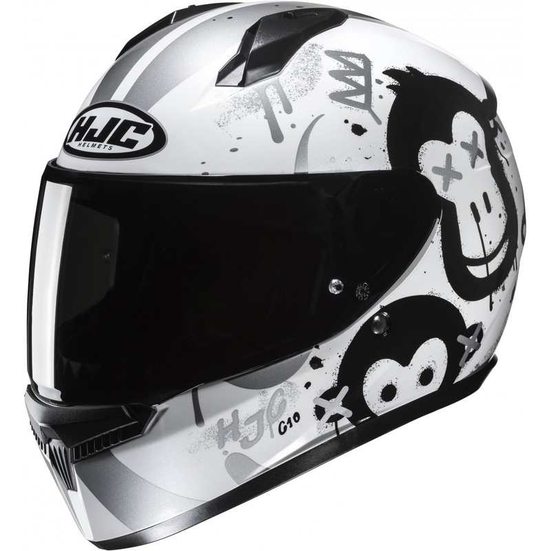 Kinderintegralhelm HJC C10 Geti MC10 grau und weiß