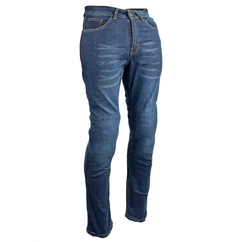 Damen-Motorradjeans Roleff Aramid Blau