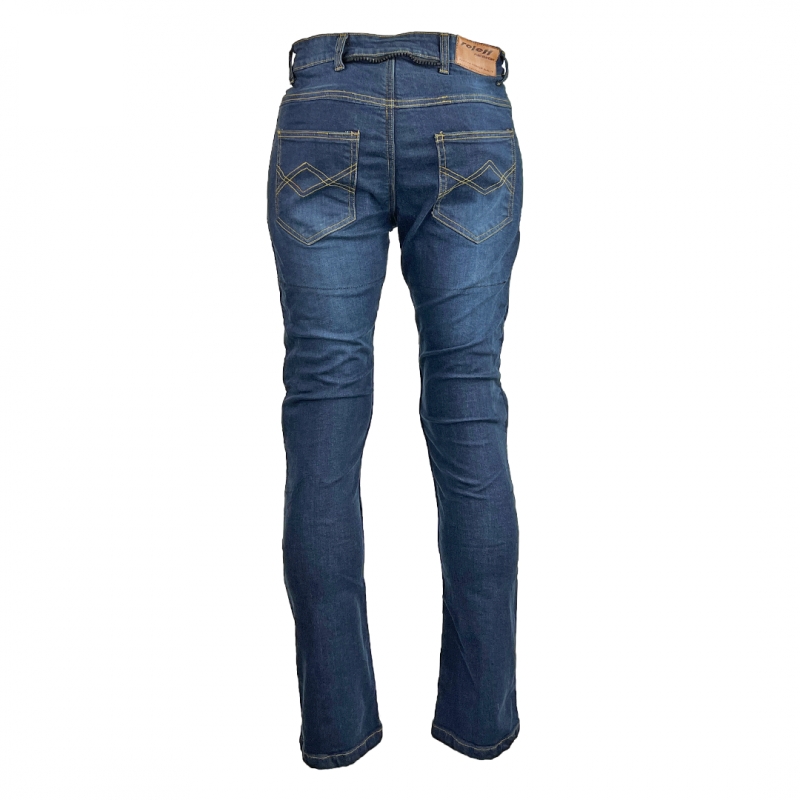 Damen-Motorradjeans Roleff Aramid Blau