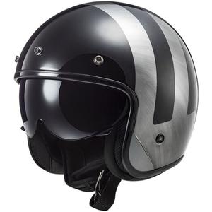 Otevřená helma na motorku LS2 OF601 Bob II Lines jeans černá lesklá