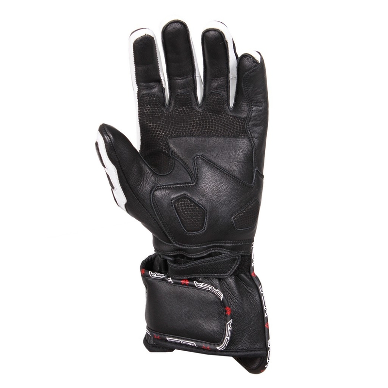 RSA Gappa schwarz und weiß Motorradhandschuhe Ausverkauf