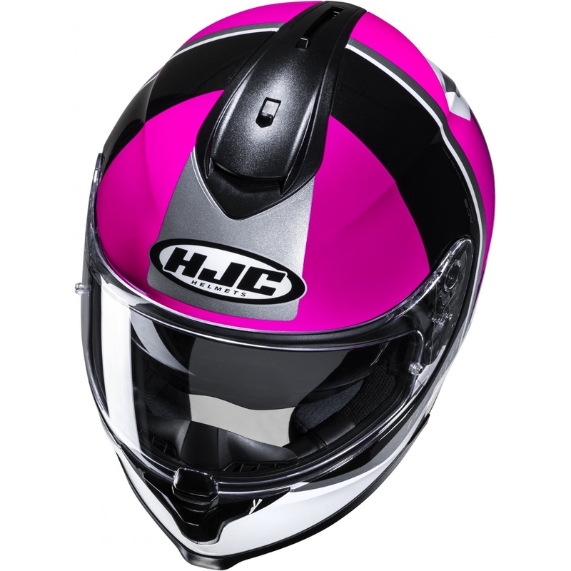 Integral Motorradhelm HJC C70N Alia MC8 schwarz-weiß-rosa