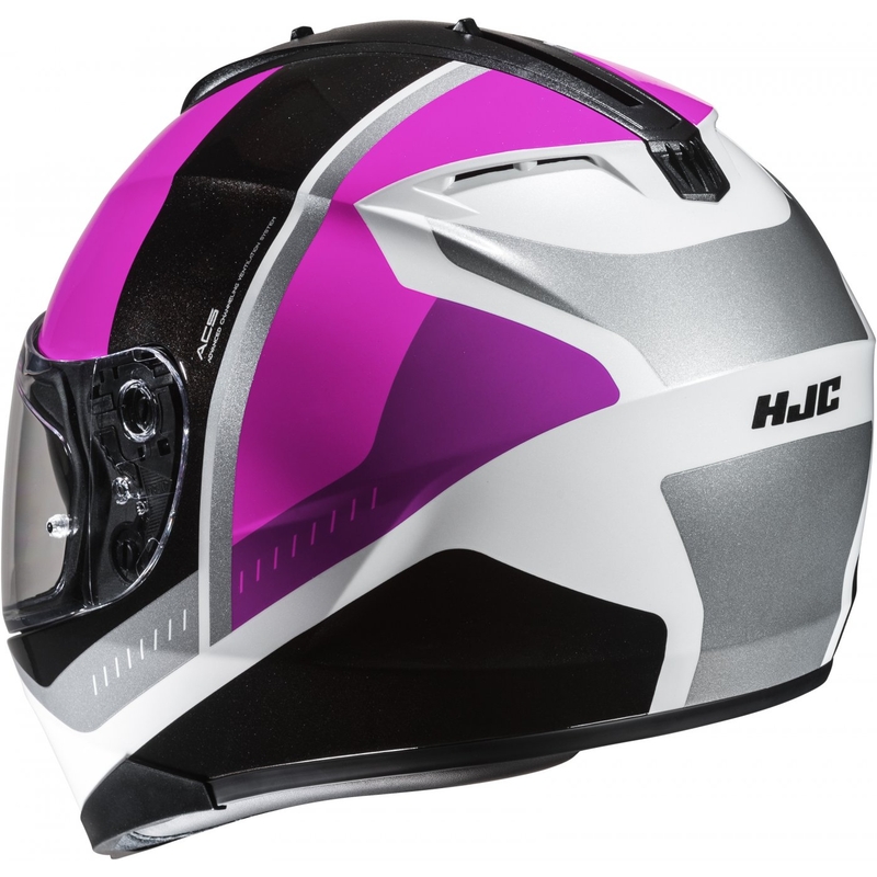 Integral Motorradhelm HJC C70N Alia MC8 schwarz-weiß-rosa