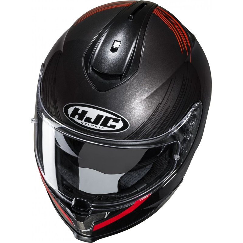 Integral Motorradhelm HJC C70N Sway MC1 rot-schwarz