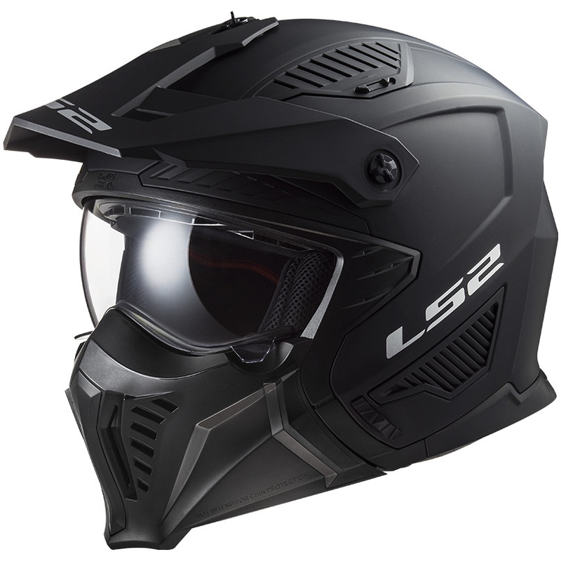 Motorradhelm LS2 OF606 Drifter Solid schwarz matt