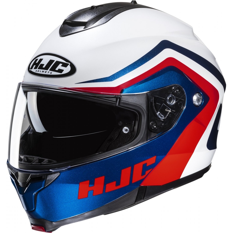 HJC C91N Nepos MC21 rot-blau-weißer Flip-Up Motorradhelm