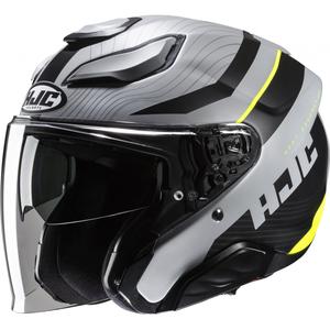 Offener Motorradhelm HJC F31 Naby MC3HSF grau-schwarz-fluo gelb