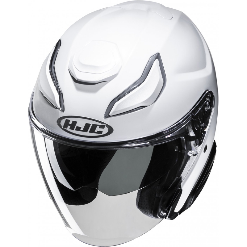 Offener Motorradhelm HJC F31 Solid perlweiß