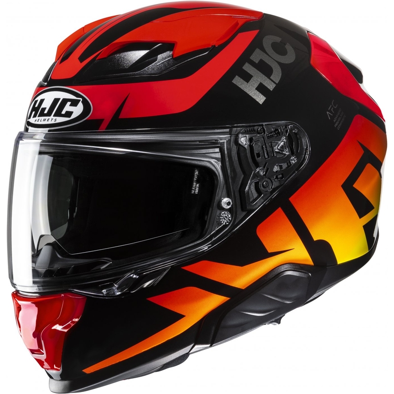 HJC F71 Bard MC1 schwarz-rot-orange Integral-Motorradhelm