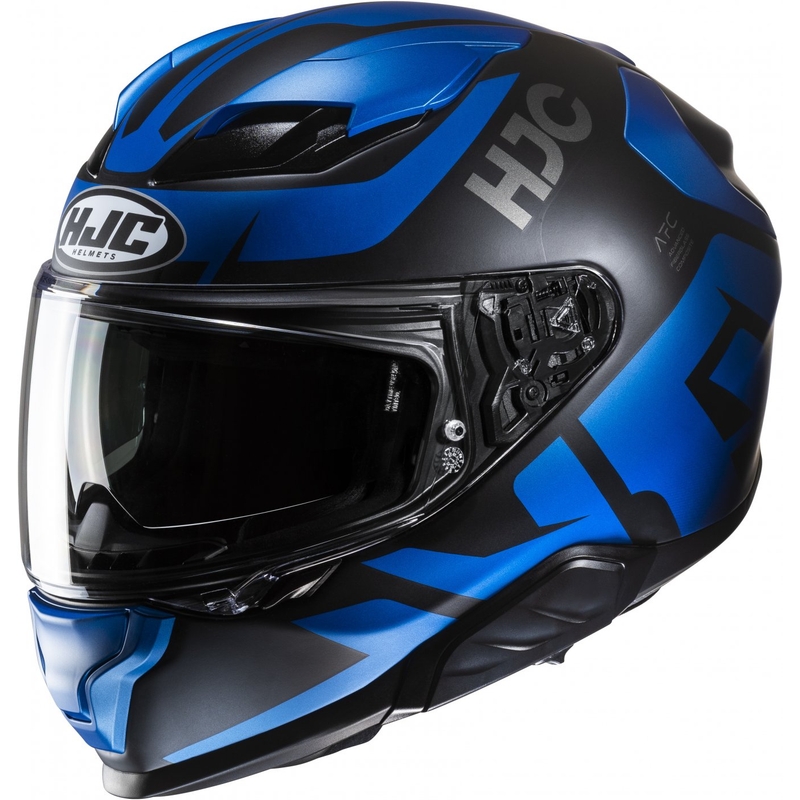 Integrierter Motorradhelm HJC F71 Bard MC2SF schwarz-blau