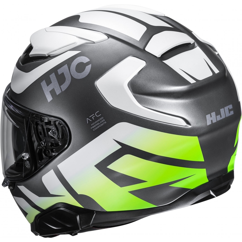 HJC F71 Bard MC4HSF grau-weiß-grüner Integral-Motorradhelm