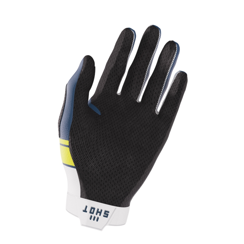 Motocross-Handschuhe Shot Aerolite Husqvarna LE weiß-blau Abverkauf Ausverkauf