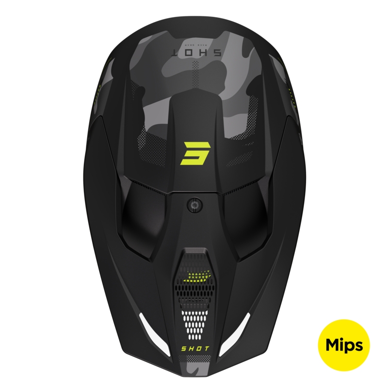 Motocross-Helm Shot Race Battle Fluo Yellow Matte Sale Ausverkauf