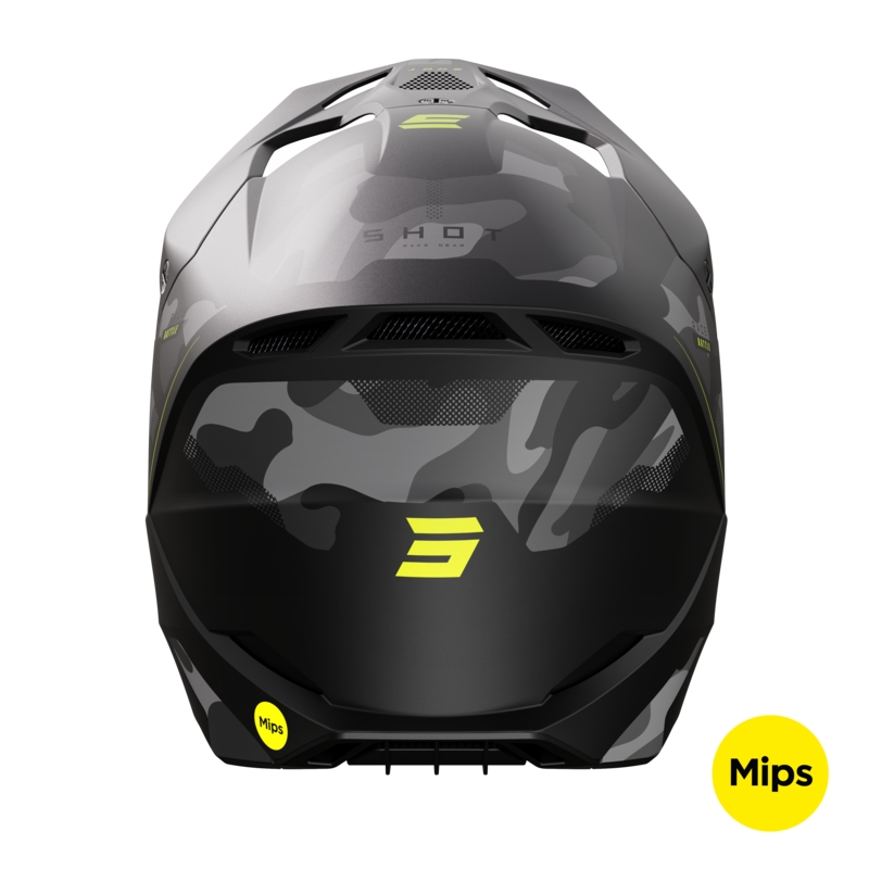 Motocross-Helm Shot Race Battle Fluo Yellow Matte Sale Ausverkauf