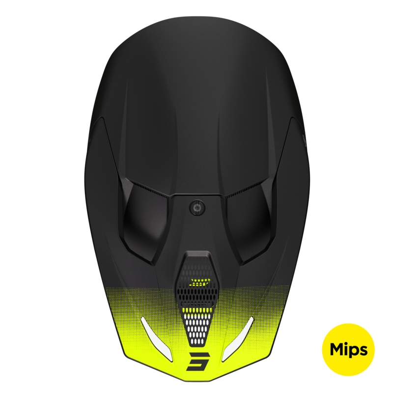 Shot Race Raw Motocross-Helm Schwarz Fluo Gelb Matt Sale Ausverkauf