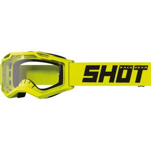 Kinder-Motocross-Brille Shot Rocket Kid 2.0 fluo gelb (klares Plexiglas)