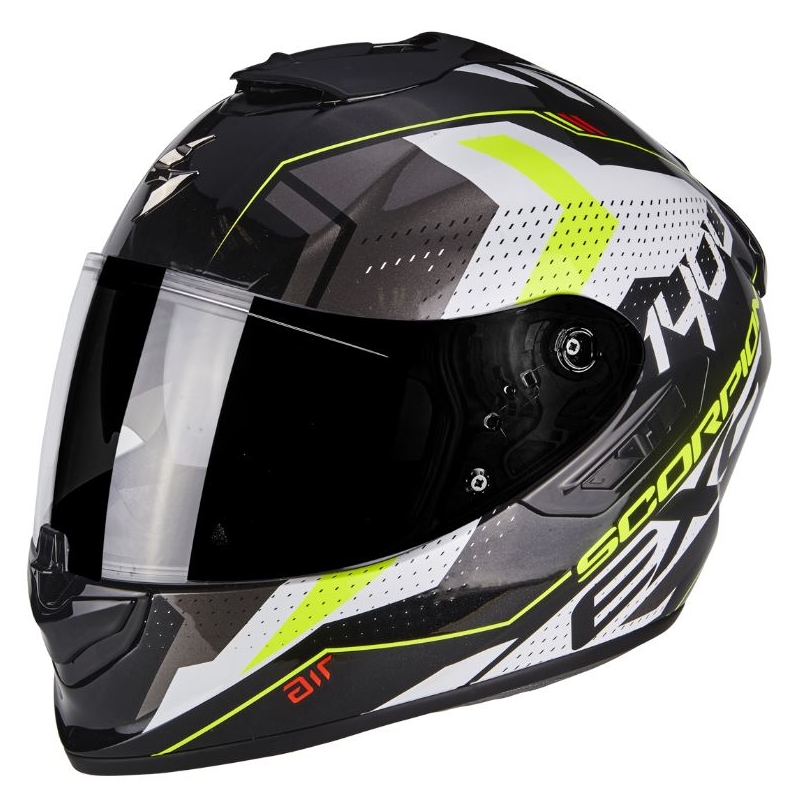 Integral Motorradhelm Scorpion Exo-1400 Air T-shirt schwarz-fluo gelb Ausverkauf