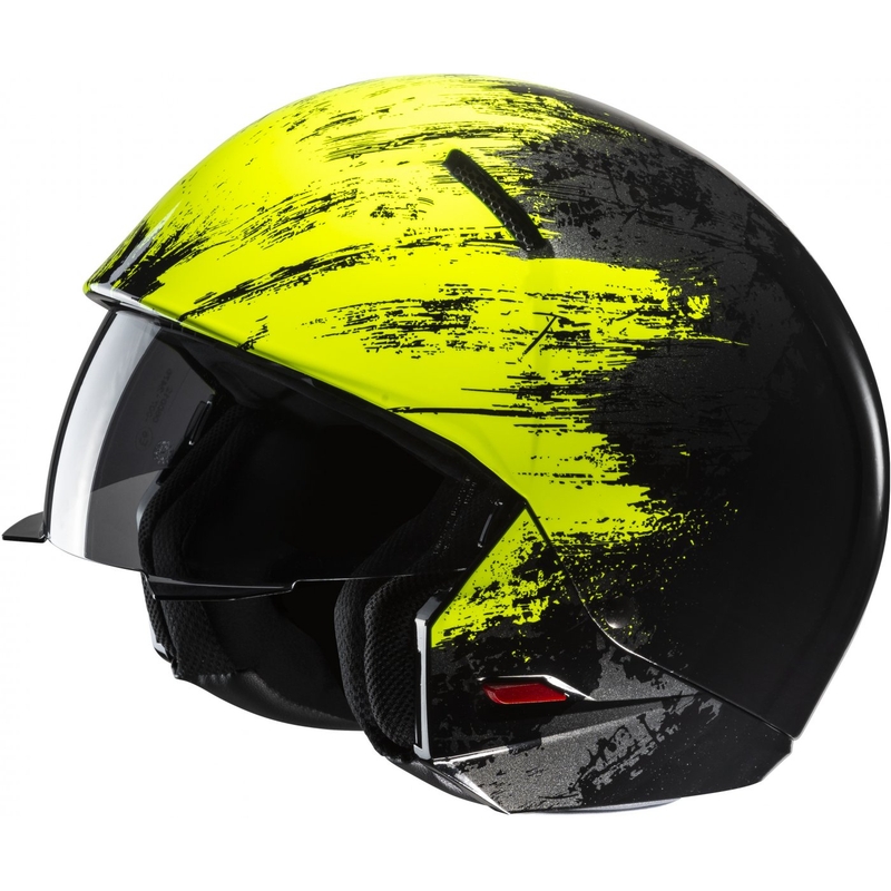 Offener Helm mit Maske HJC i20 Furia MC3H schwarz-fluo gelb