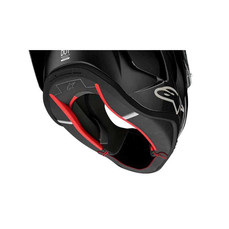 Integrierter Motorradhelm Alpinestars Supertech R-10 Solid Carbonweiß matt