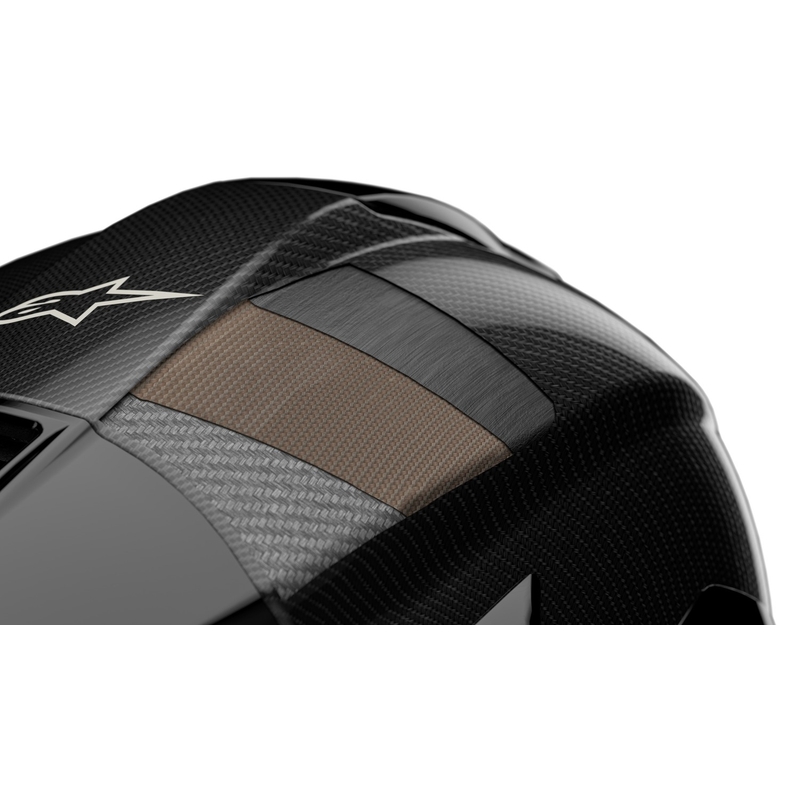 Integrierter Motorradhelm Alpinestars Supertech R-10 Solid Carbonweiß matt