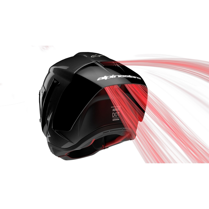 Alpinestars Supertech R-10 Team 2024 Carbon rot und weiß Integral Motorradhelm