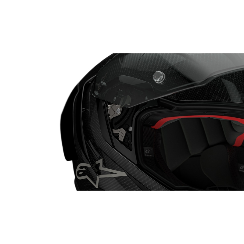 Integralhelm für Motorrad Alpinestars Supertech R-10 Team Carbon Fluo Rot-Blau-Weiß Matt