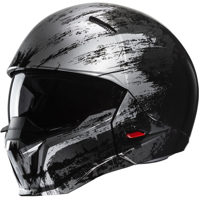 Offener Helm mit Maske HJC i20 Furia MC5 schwarz-grau
