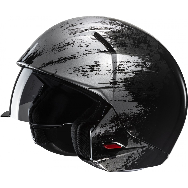 Offener Helm mit Maske HJC i20 Furia MC5 schwarz-grau