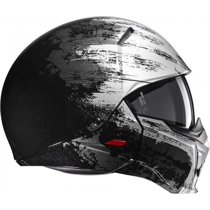 Offener Helm mit Maske HJC i20 Furia MC5 schwarz-grau