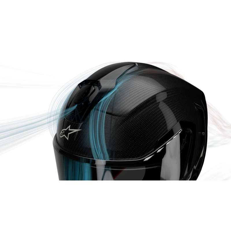 Alpinestars Supertech R-10 Element Carbon Integralhelm Motorrad silber-schwarz