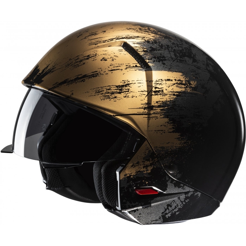 Offener Helm mit Maske HJC i20 Furia MC9 schwarz-gold