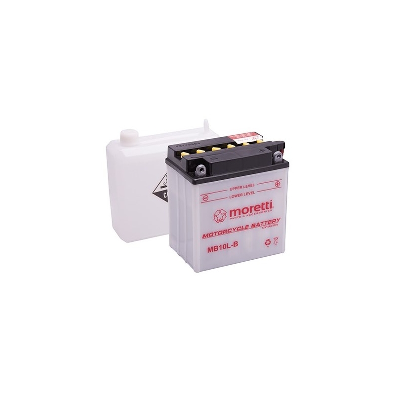 Konventionelle Motorradbatterie Moretti MB10L-B, 12V 11Ah