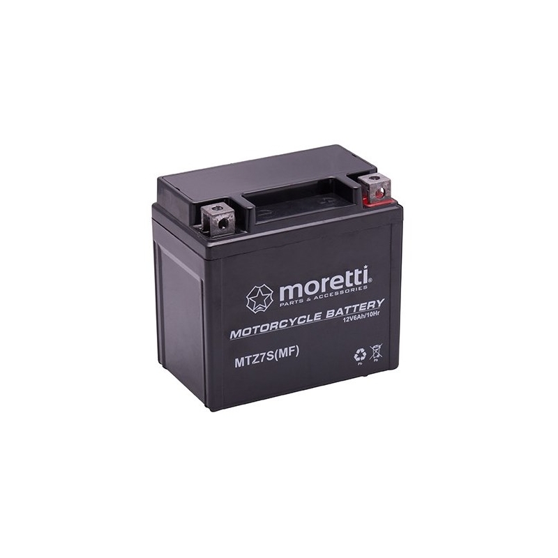 Moretti MTZ7S wartungsfreie Gel-Batterie, 12V 6Ah