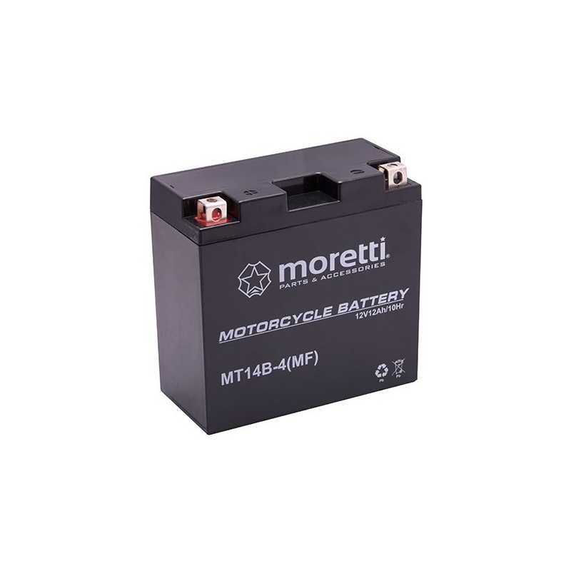 Moretti MT14B-4 wartungsfreie Gel-Batterie, 12V 12Ah
