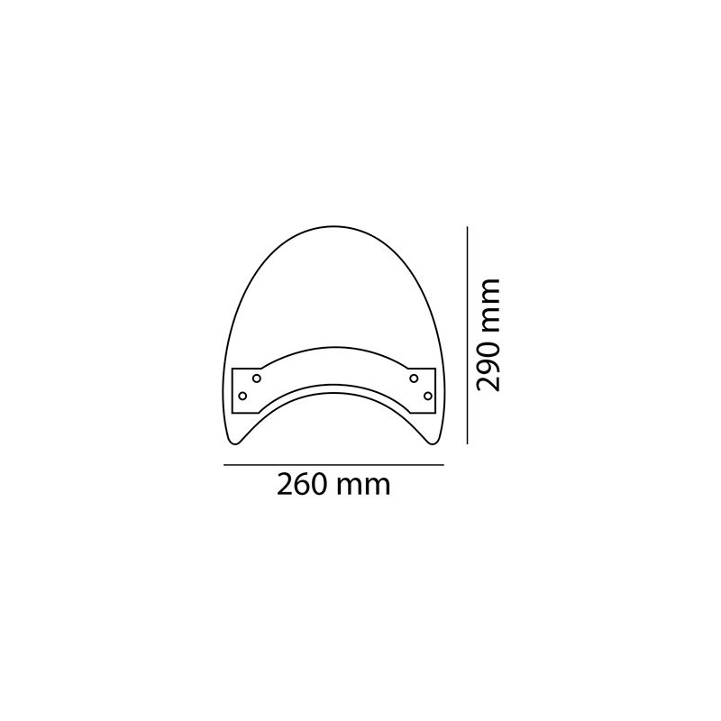Windschirm PUIG ROADSTER transparent universal, fixations on handelbar