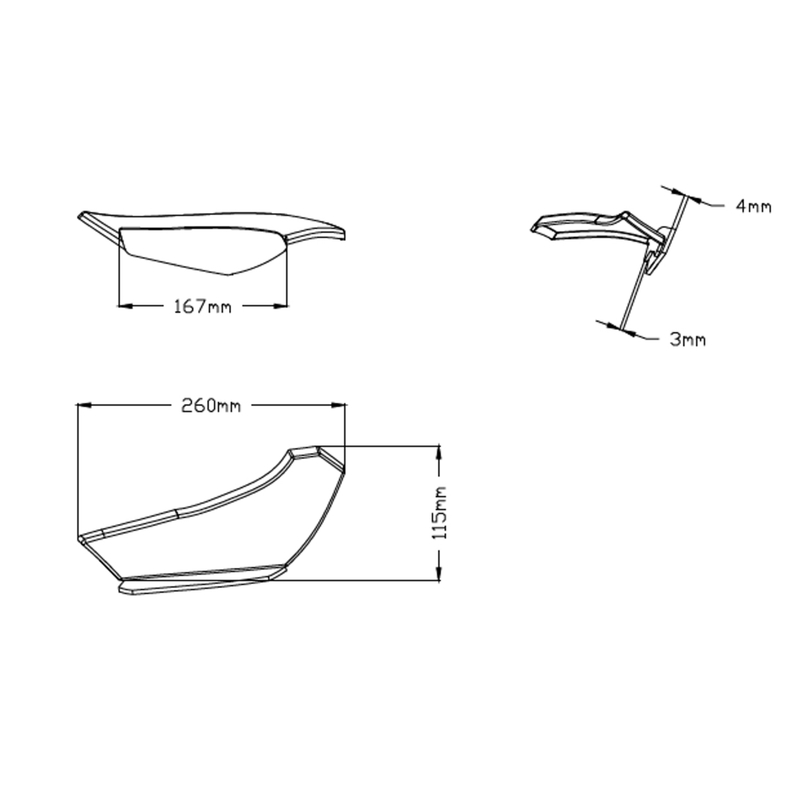 Seiten Spoiler PUIG DOWNFORCE schwarz