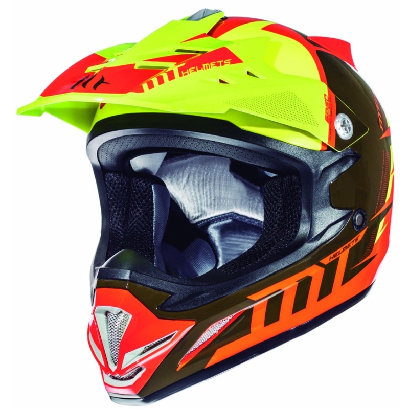 MT MX-2 Spec fluo orange-gelb Motocross-Helm für Kinder