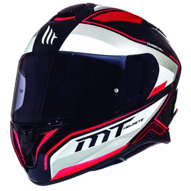 MT Targo Interact Integral Motorradhelm weiß-rot