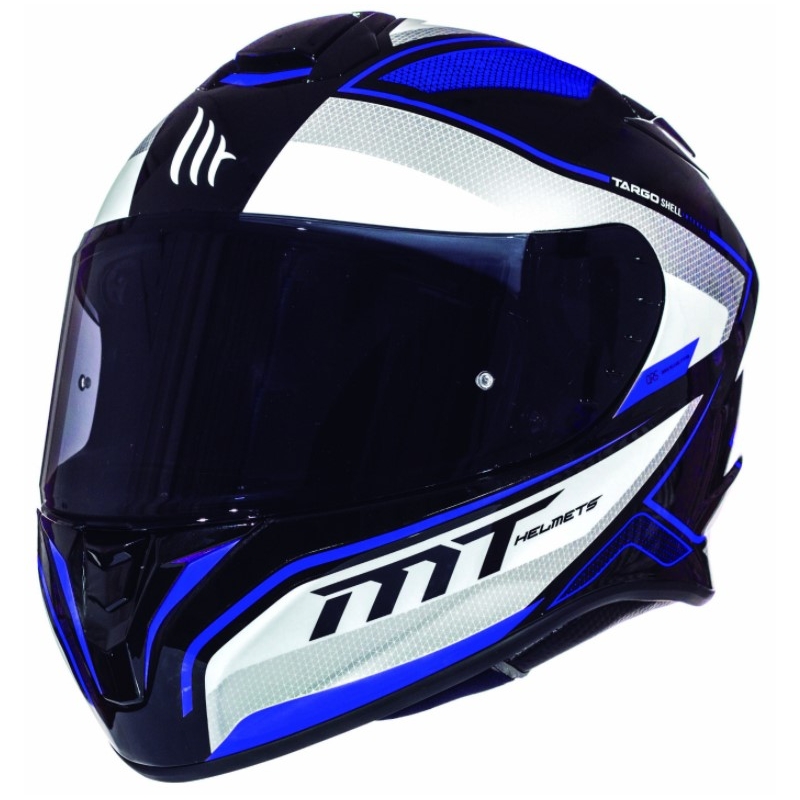 MT Targo Interact Integral Motorradhelm weiß-blau