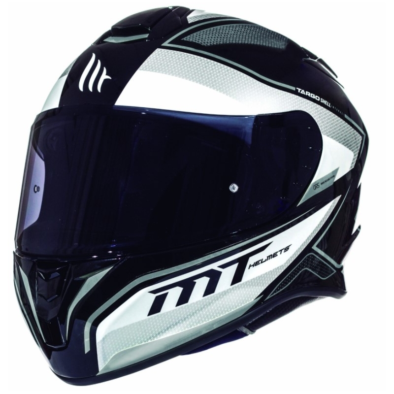 MT Targo Interact Integral Motorradhelm weiß-grau