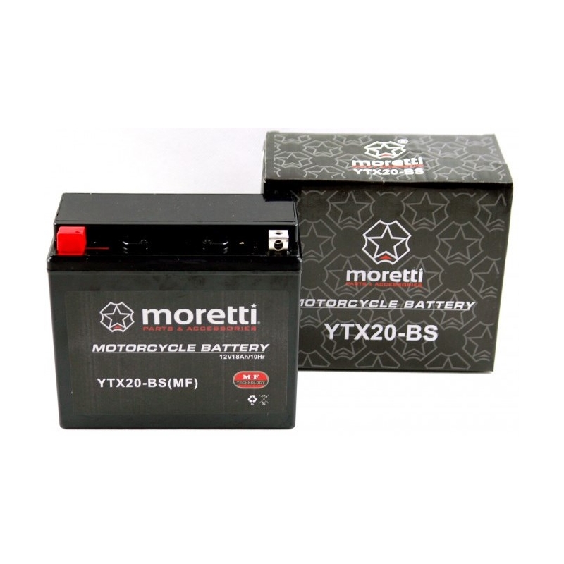 Wartungsfreie Gel-Batterie Moretti MTX20-BS,12V 18Ah