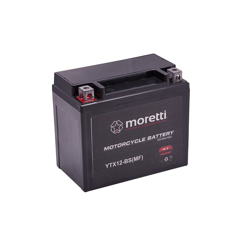 Moretti MTX12-BS wartungsfreie Gel-Batterie, 12V 12Ah