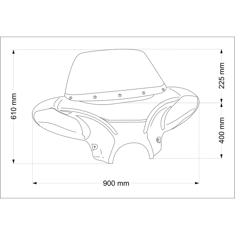 Windschirm CUSTOMACCES BATWING getönt für YAMAHA XV 950 2014-2016