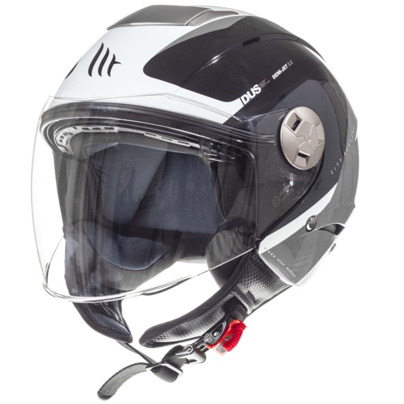 MT City Eleven SV Spark Schwarz, Weiß und Grau Open Motorradhelm Ausverkauf